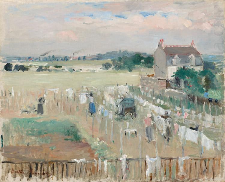 Berthe Morisot Hanging the Laundry out to Dry (nn02) china oil painting image